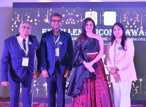 Celebrity Bhagyashree Presents Awards to Notable Personalities.