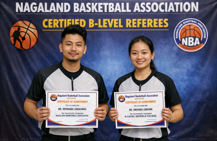 Nagaland Basketball Association Certifies Two New B-Level Referees