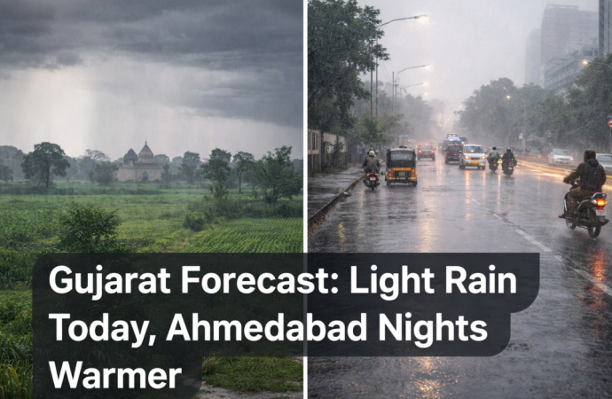 Gujarat Forecast: Light Rain Today, Ahmedabad Nights Warmer